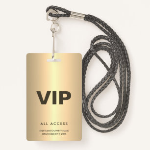 Gold VIP All Access Event Concert om QR-partij aan Badge