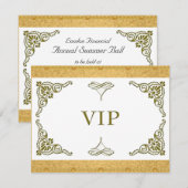 Gold VIP-uitnodiging Kaart (Voorkant / Achterkant)