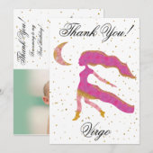 Gold Virgo 1er Anniversaire & Big Photo Merci (Devant / Derrière)