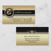 Gold Visitekaartje Professional Modern Crown (Voorkant / Achterkant)
