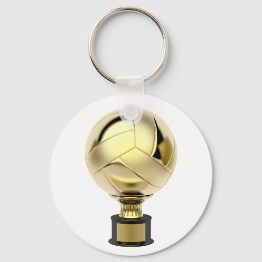 Gold volleyball trofee sleutelhanger (Voorkant)
