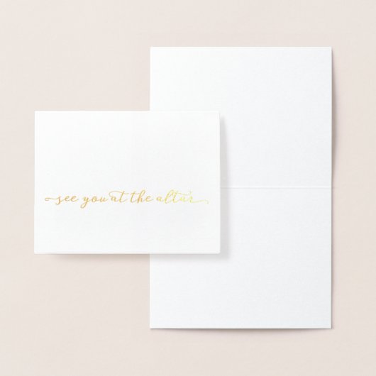 Gold Vous Voir À La Carte De Mariage De L'Autel (Affichage)