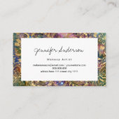 Gold watercolor and nebula mandala afsprakenkaartje (Achterkant)