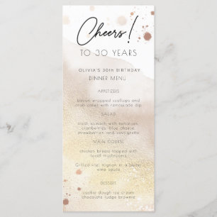 Gold Watercolor chaque année Anniversaire Carte de