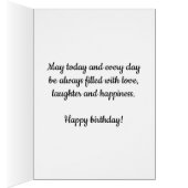 Gold Watercolor Heart 17e anniversaire (Intérieur (Droit))