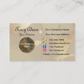 Gold Watercolor Logo personnalisé Carte de visite (Devant)