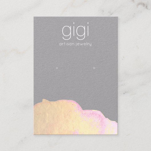 Gold Waterverf Abstracte verhuurder Visitekaartje (Voorkant)