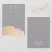 Gold Waterverf Abstracte verhuurder Visitekaartje (Voorkant / Achterkant)