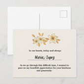 Gold Waterverf condoleense kaart (Voorkant / Achterkant)