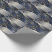 Gold Wave Lines, Abstract . Cadeaupapier (Hoek)