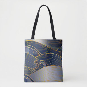 Gold Wave Lines, Abstract . Draagtas