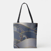 Gold Wave Lines, Abstract . Draagtas (Achterkant)