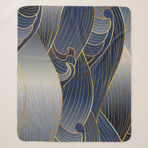 Gold Wave Lines, Abstract . Sherpa Deken
