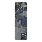 Gold Wave Lines, Abstract . Thermosbeker (Achterkant)