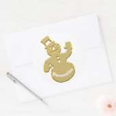 Gold wave mignon autocollant bonhomme de neige (Enveloppe)