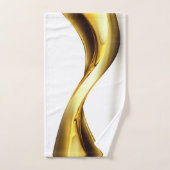 Gold Wave on White  Bad Handdoek (Handdoek)