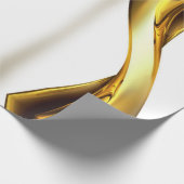 Gold Wave on White Cadeaupapier (Hoek)