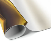 Gold Wave on White Cadeaupapier (Rol Hoek)