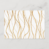 Gold Waves & Handschrift Witte Huwelijk Website Informatiekaartje (Achterkant)