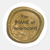 Gold Wax Seal Stamp Sticker (Voorkant)