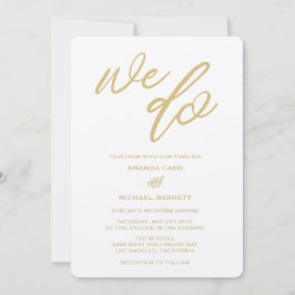 Gold We schrijven een uitnodiging tot het voeren v