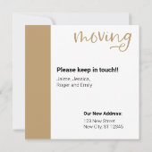 Gold We verplaatsen Dachshund Dog in Box Kaart (Achterkant)