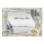 Gold Weddenrennen en hartenetafelkaart (Voorkant Horizontaal)