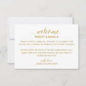 Gold Weddenschap Welkomstcadeau tas met naam en to (Voorkant)