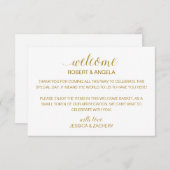 Gold Weddenschap Welkomstcadeau tas met naam en to (Voorkant / Achterkant)