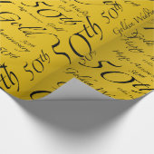 Gold Wedding 50th Jubileum Cadeaupapier (Hoek)
