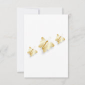 Gold Wedding Carte RSVP Papillons Design (Dos)