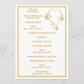 Gold Wedding Church Programma Vlinders Hart (Achterkant)