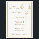 Gold Wedding Enregistrer La Date Magnet Papillons<br><div class="desc">Mariage enregistrer la date magnétique papillon conception du coeur. Customisez ce mariage de couleur or enregistrez l'aimant de date avec vos détails mariages. Si vous avez besoin d'aide pour vous customiser, contactez-nous via le lien de cette page. Papillon de couleur or et conception du coeur mariage personnalisé enregistrer la date...</div>