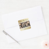 Gold Wedding Enregistrer La Date Stickers Photo (Enveloppe)