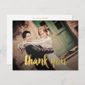 Gold Wedding Hartelijk dank Briefkaart voor de fot (Voorkant / Achterkant)