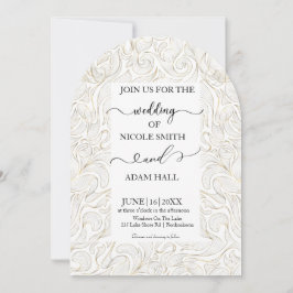 Gold Wedding Invitation Kaart