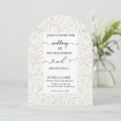 Gold Wedding Invitation Kaart (Staand voorkant)