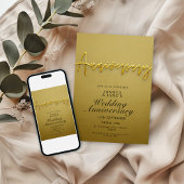 Gold Wedding Jubileum Kaart