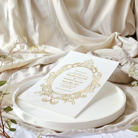 Gold Wedding Lijst Custom Wedding Invitat Kaart