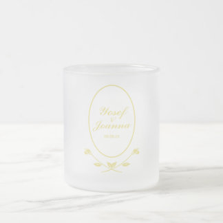 Gold Wedding Matglas Koffiemok