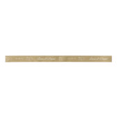 Gold Wedding Personalized Name Ribbon Lint (Voorkant)