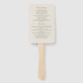 Gold Wedding-programma Handwaaier (Achterkant)