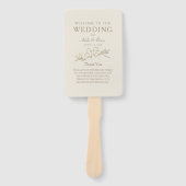 Gold Wedding-programma Handwaaier (Voorkant)