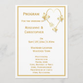 Gold Wedding programma Vlinders Hart (Voorkant)