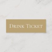 Gold Wedding Receptie Drinken Ticket (Achterkant)