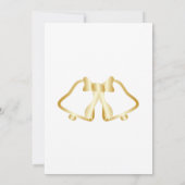 Gold Wedding Réception Invitation Bells Ribbon (Dos)