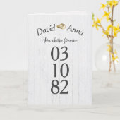 Gold Wedding Rings Jubileum Gefeliciteerd Kaart (Gele Bloem)