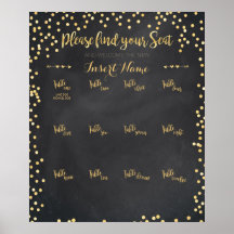 Gold Wedding Seating Chart