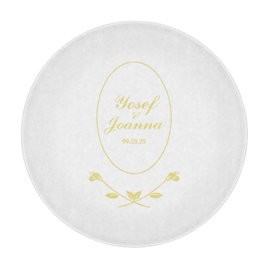 Gold Wedding Snijplank (Voorkant)