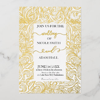 Gold Wedding Uitnodiging
